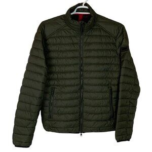 Cinque Jacket Mens Large Olive Green Lightweight Packable Puffer Down-Free